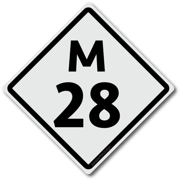 M28 Road Sign Sticker