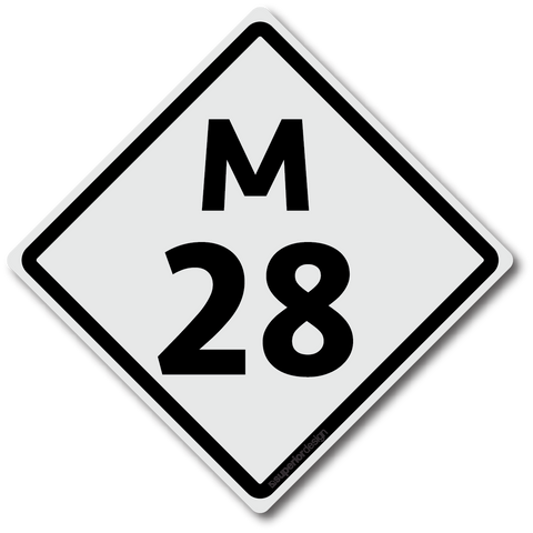 M28 Road Sign Sticker