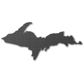 6" Carbon Fiber U.P. Decal