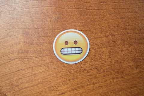 Nervous Teeth Emoji Sticker